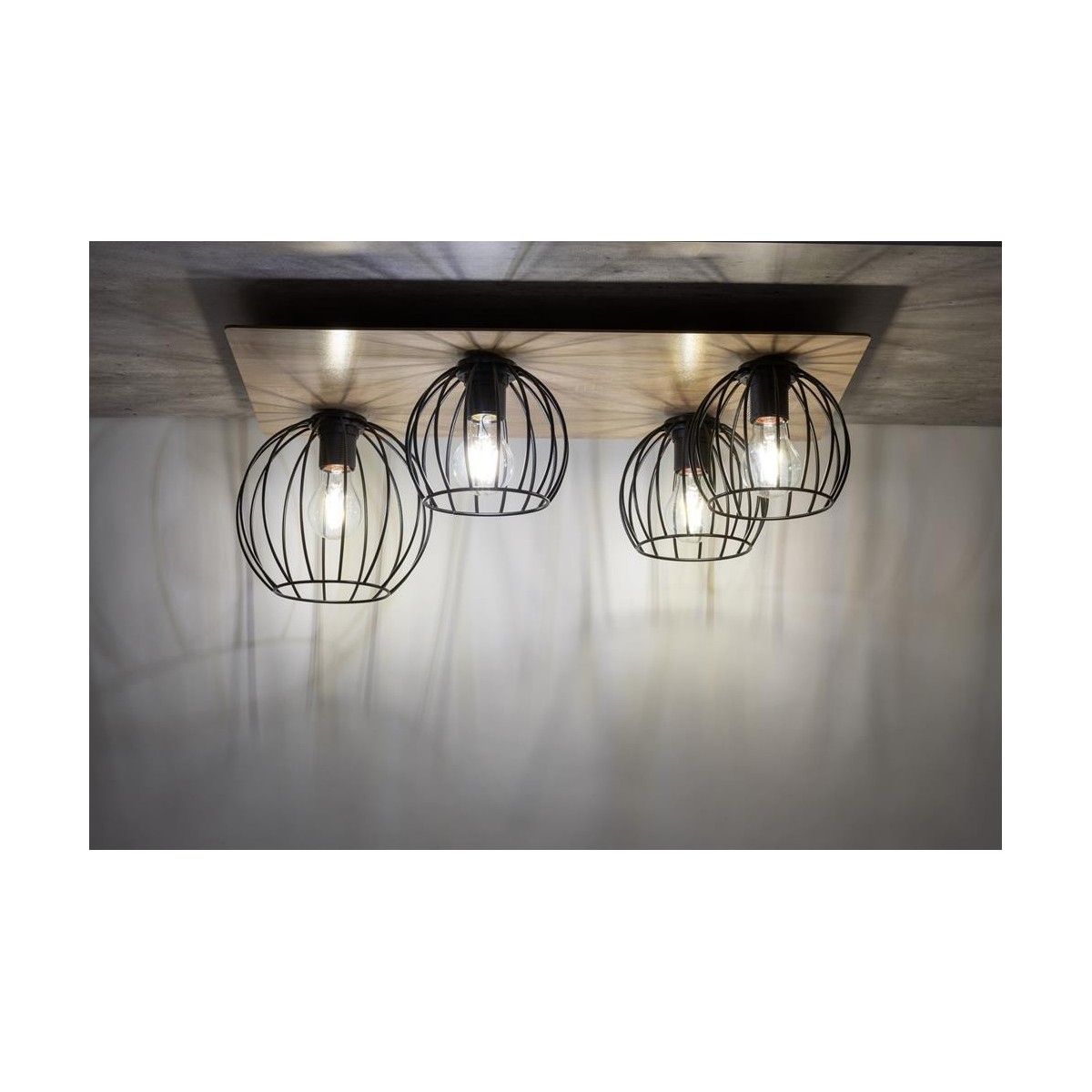 Sigma CYBER SIG32360 prostokąt czarny / brązowy kolor plafon