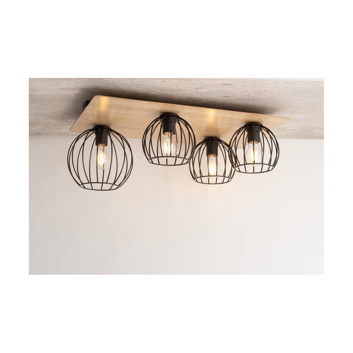 Sigma CYBER SIG32360 prostokąt czarny / brązowy kolor plafon