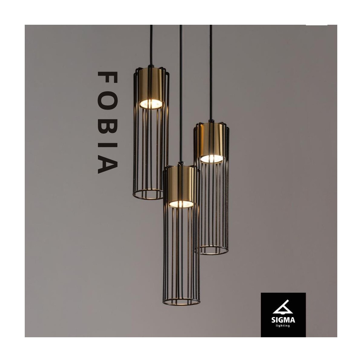 Sigma FOBIA SIG33458 lampa wisząca kolor czarny / złoty
