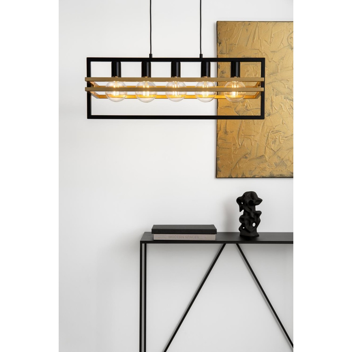 Sigma MERCI SIG32395 lampa wisząca kolor czarny_złoty