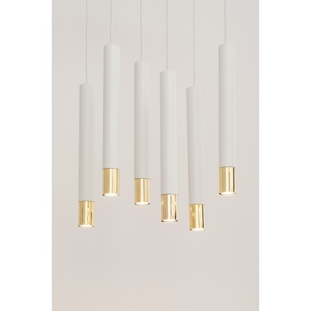 Sigma SOPEL SIG33390 6 lampa wisząca biały / złoty kolor