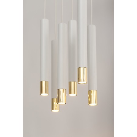 Sigma SOPEL SIG33390 6 lampa wisząca biały / złoty kolor