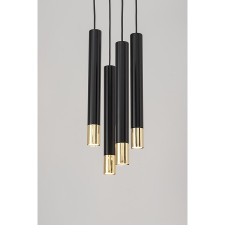 Sigma SOPEL SIG33396 4 lampa wisząca czarny / złoty kolor