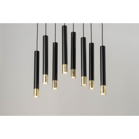 Sigma SOPEL SIG33398 8 lampa wisząca czarny / złoty kolor