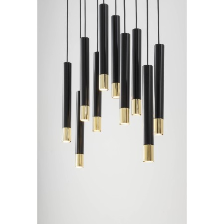 Sigma SOPEL SIG33399 10 lampa wisząca czarny / złoty kolor