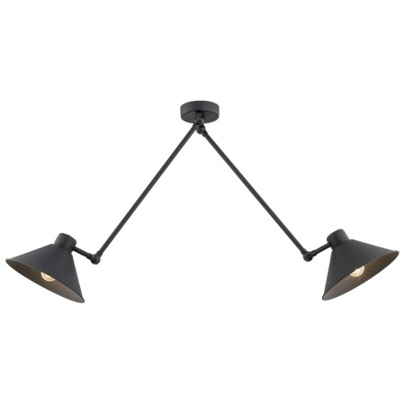 lampa wisząca 2 pł. ALTEA kolor czarny  struktura