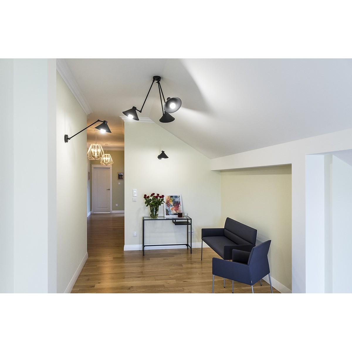 lampa wisząca 3 pł. ALTEA kolor czarny  struktura