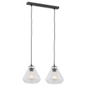 lampa wisząca 2 pł.  DECORATO kolor transparentny, czarny mat