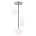 lampa wisząca 3 pł.  KALIMERA kolor opal mat, chrom