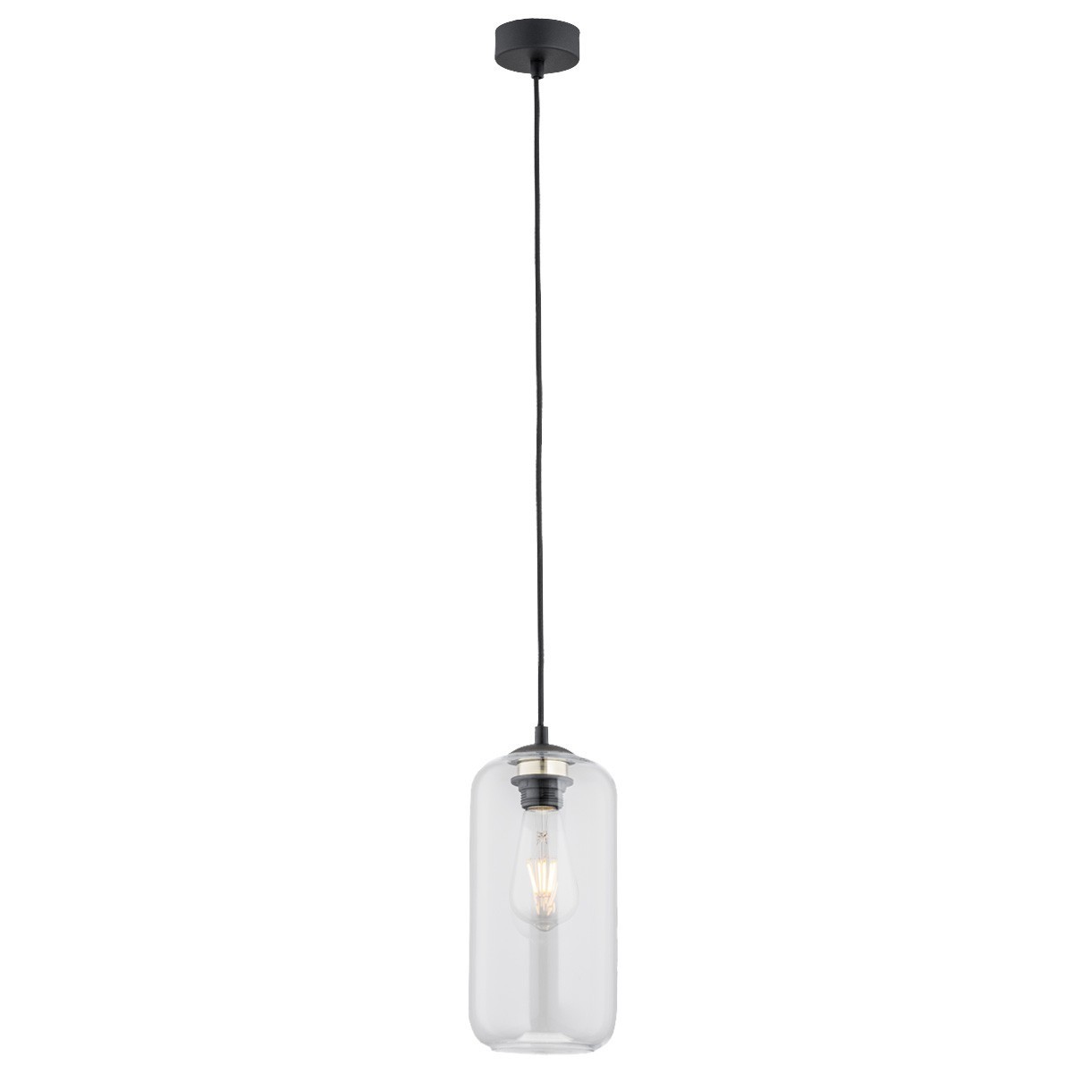lampa wisząca 1 pł. KALIMERA kolor transparentny, czarny mat