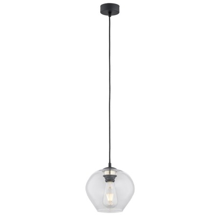 lampa wisząca 1 pł. mniejsza KALIMERA kolor transparentny, czarny mat