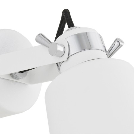 kinkiet 1 pł. KONGO kolor biały struktura, el. chromowane