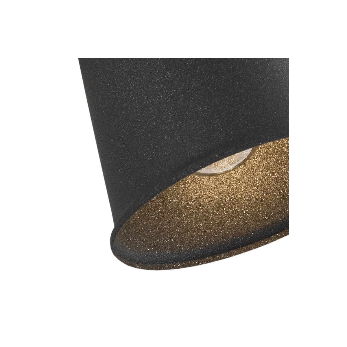 kinkiet 1 pł. KONGO  kolor czarny struktura, el. mosiądzowane