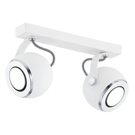 plafon 2 pł. KOS kolor biały struktura, el. chromowane