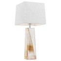 lampa stołowa 1 pł.  LILLE  kolor srebrny, kolor lister miodowy, chrom