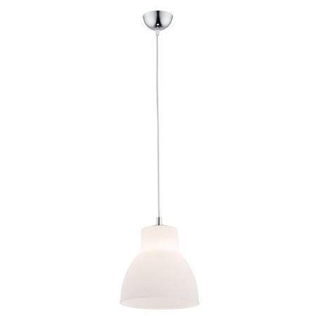 lampa wisząca 1 pł. mniejsza LINDOS  kolor opal mat, chrom