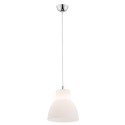 lampa wisząca 1 pł. mniejsza LINDOS  kolor opal mat, chrom