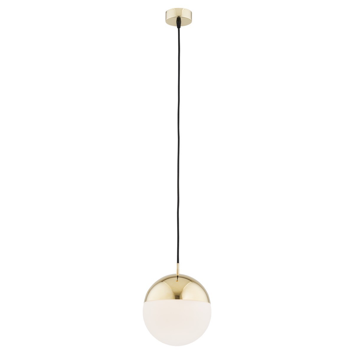 lampa wisząca 1 pł. większa LIVIA kolor opal mat, mosiądz