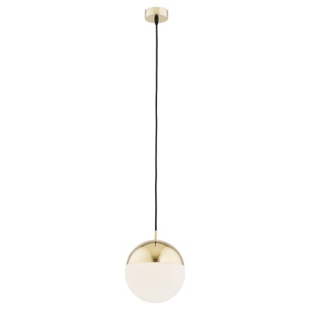 lampa wisząca 1 pł. większa LIVIA kolor opal mat, mosiądz