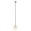 lampa wisząca 1 pł. mniejsza LIVIA kolor opal mat, mosiądz