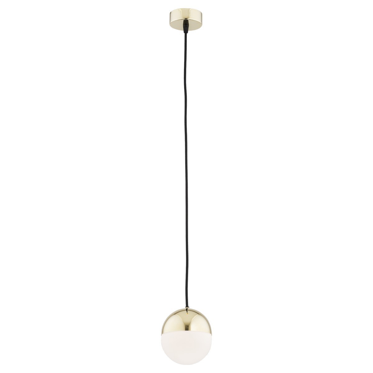 lampa wisząca 1 pł. mniejsza LIVIA kolor opal mat, mosiądz