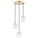 lampa wisząca 3 pł. LIVIA kolor opal mat, mosiądz