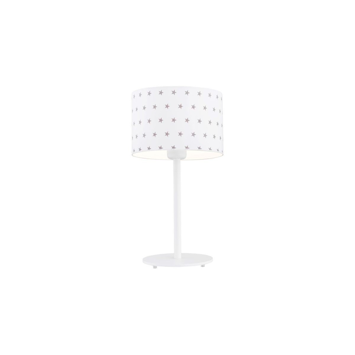 lampa stołowa 1 pł. MAGIC kolor biały w szare gwiazdki, biały struktura