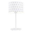 lampa stołowa 1 pł. MAGIC kolor biały w szare gwiazdki, biały struktura