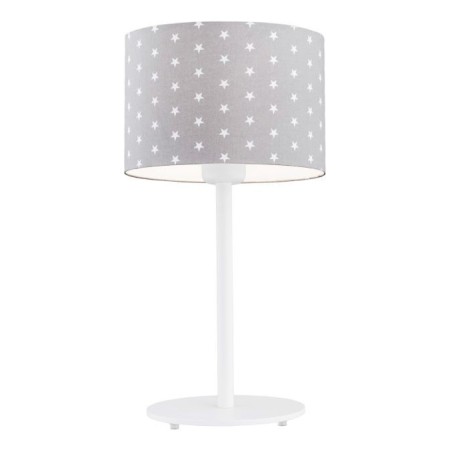 lampa stołowa 1 pł. MAGIC kolor szary w białe gwiazdki, biały struktura