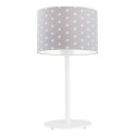 lampa stołowa 1 pł. MAGIC kolor szary w białe gwiazdki, biały struktura