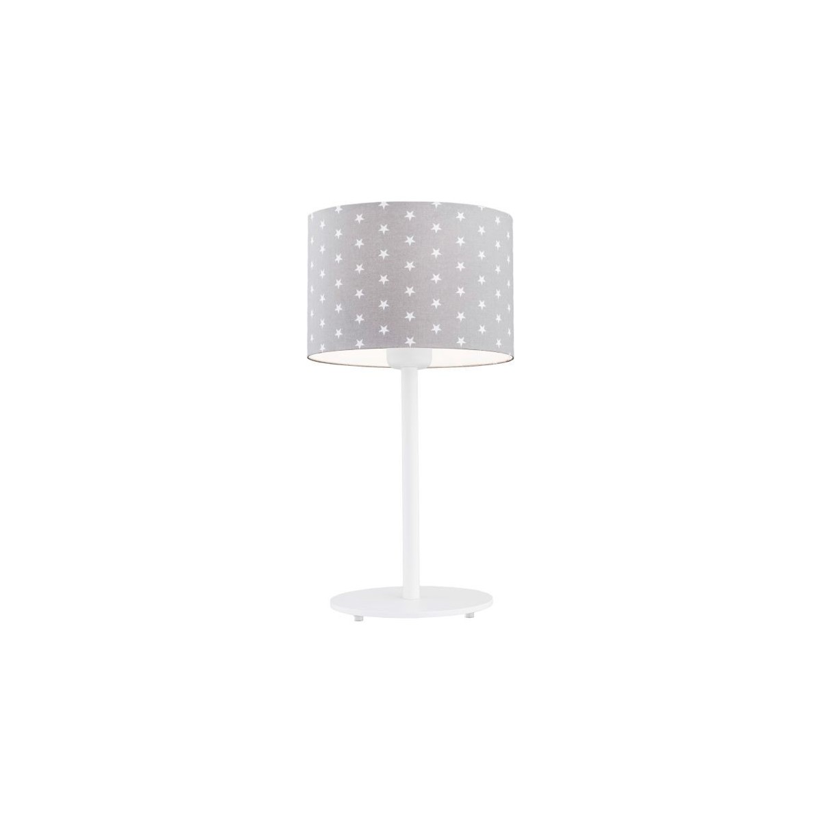 lampa stołowa 1 pł. MAGIC kolor szary w białe gwiazdki, biały struktura