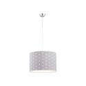 lampa wisząca 1 pł. MAGIC kolor szary w białe gwiazdki, el. chromowane