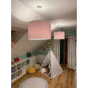 lampa wisząca 1 pł. MAGIC kolor róż, el. chromowane