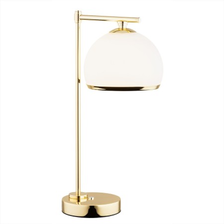 lampa stołowa 1 pł. MARBELLA PLUS kolor opal mat, mosiądz