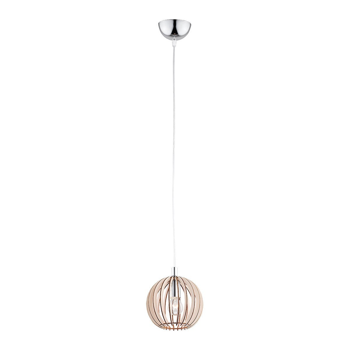 lampa wisząca 1 pł. PORTORYKO kolor jasny brąz, chrom