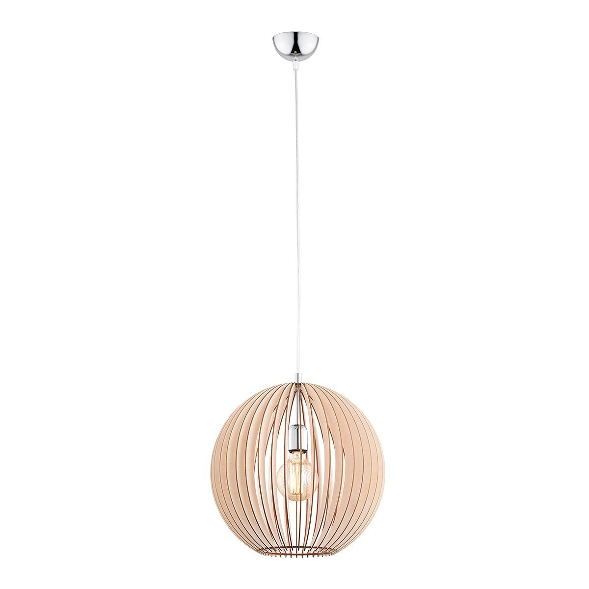 lampa wisząca 1 pł. kula PORTORYKO kolor jasny brąz, chrom
