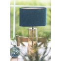 lampa stołowa 1 pł.  PRATO kolor turkus, lister miodowy, chrom