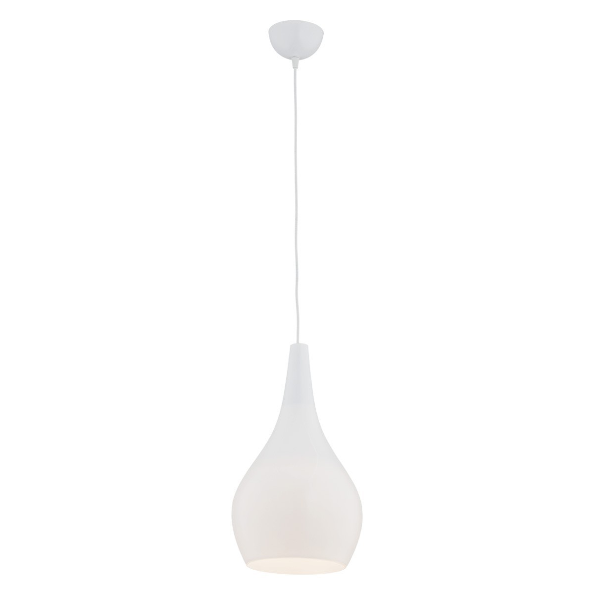 lampa wisząca 1 pł SANTANA kolor opal, biały połysk