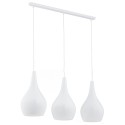 lampa wisząca 3 pł SANTANA kolor opal, biały połysk