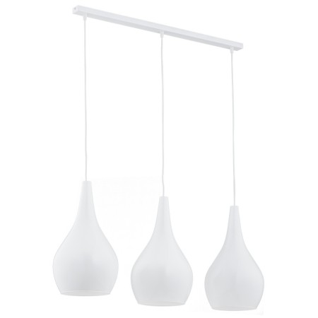 lampa wisząca 3 pł SANTANA kolor opal, biały połysk