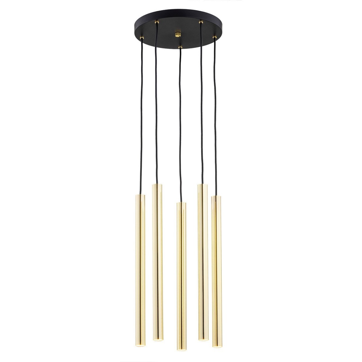 lampa wisząca 5 pł. SICILIA PLUS kolor mosiądz, czarny struktura