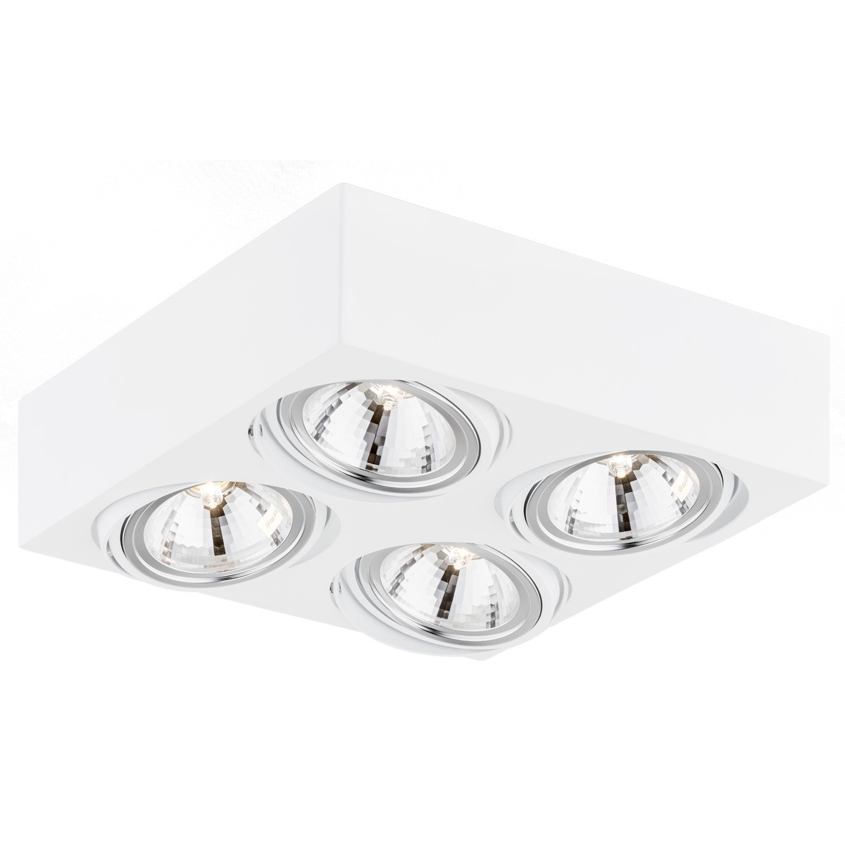 plafon 4 pł. RODOS  kolor biały struktura