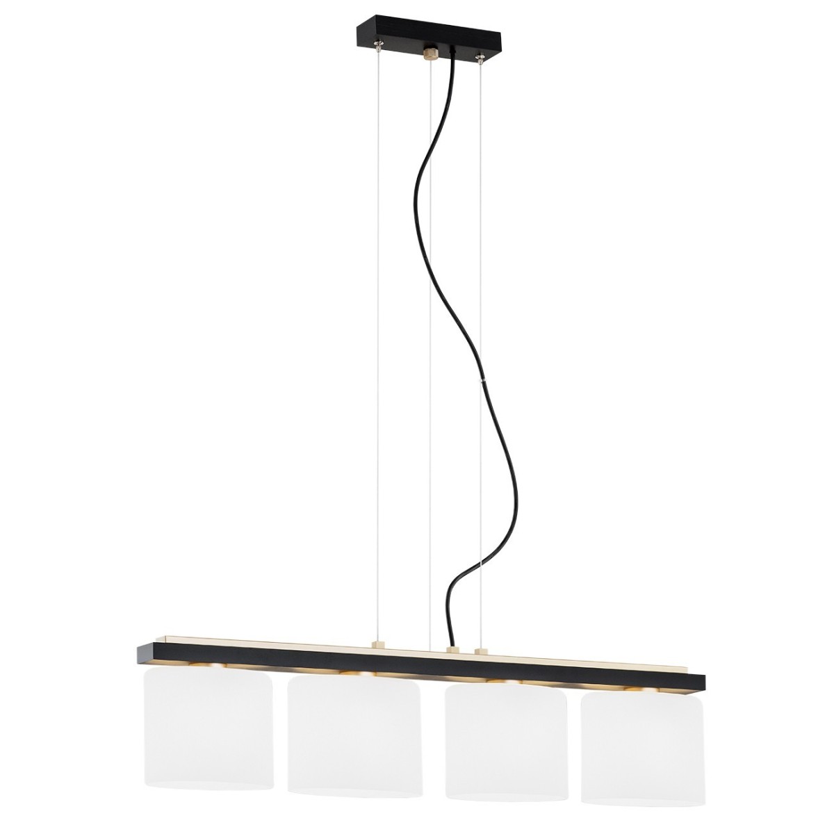 czarno /złota lampa Argon CANOA 1814 lampa wisząca 4 pł.