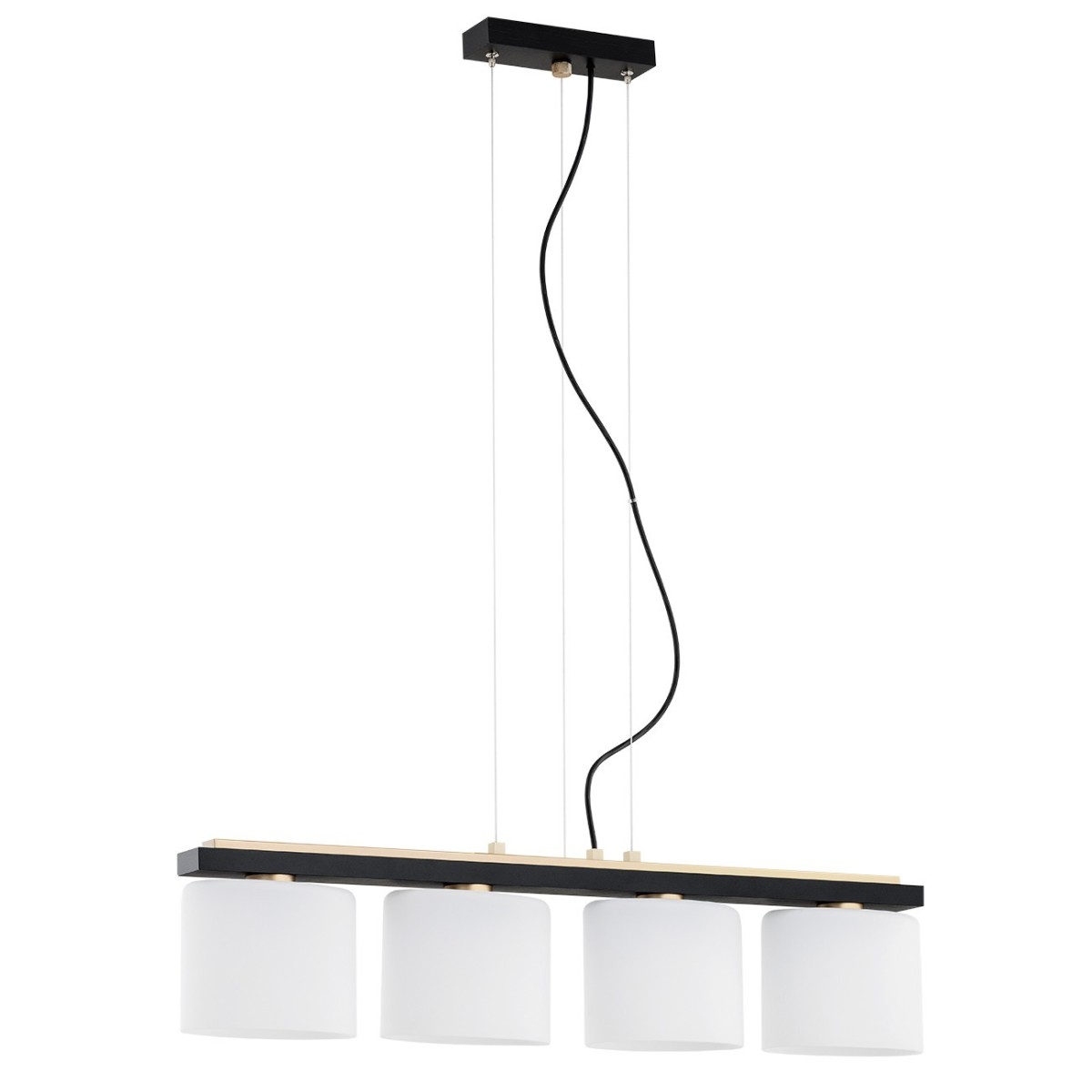 czarno /złota lampa Argon CANOA 1814 lampa wisząca 4 pł.