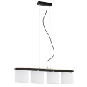 czarno /złota lampa Argon CANOA 1814 lampa wisząca 4 pł.