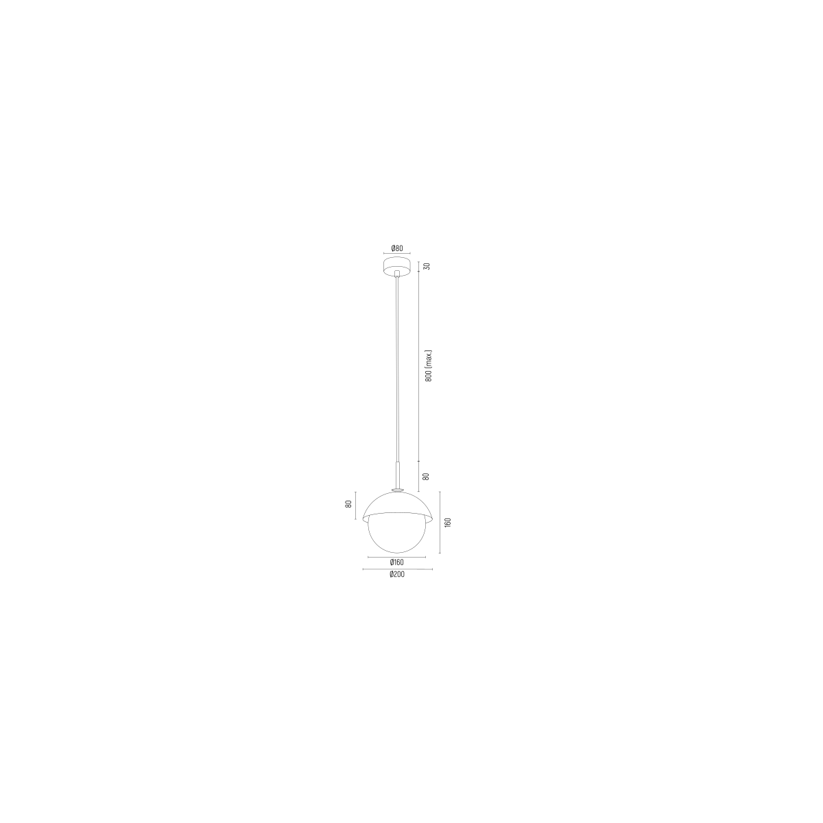 biała lampa Argon CAPPELLO 8294 lampa wisząca 1 pł.