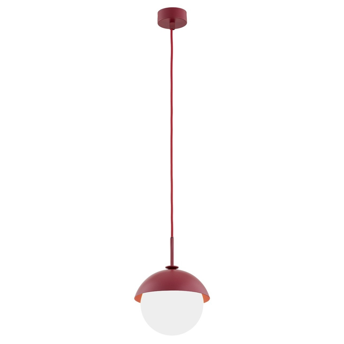 czerwona lampa Argon CAPPELLO 8296 lampa wisząca 1 pł.