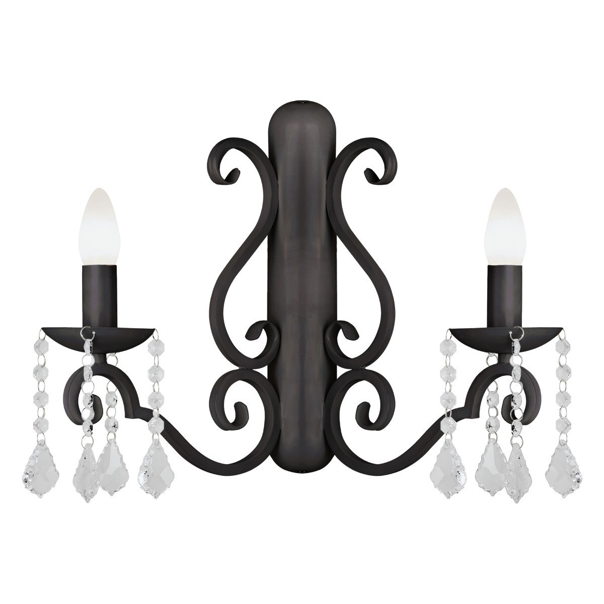 czarna  lampa Argon DIADEMA 7184 kinkiet 2 pł.