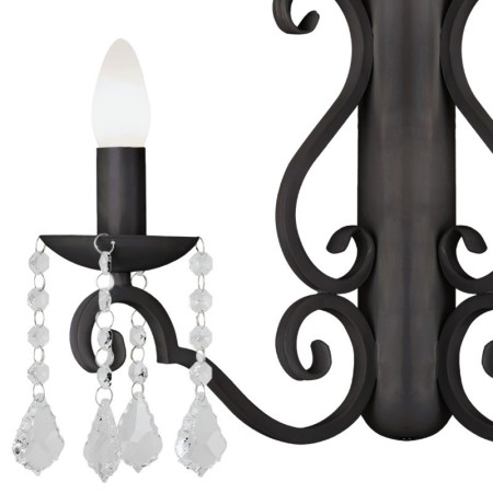 czarna  lampa Argon DIADEMA 7184 kinkiet 2 pł.