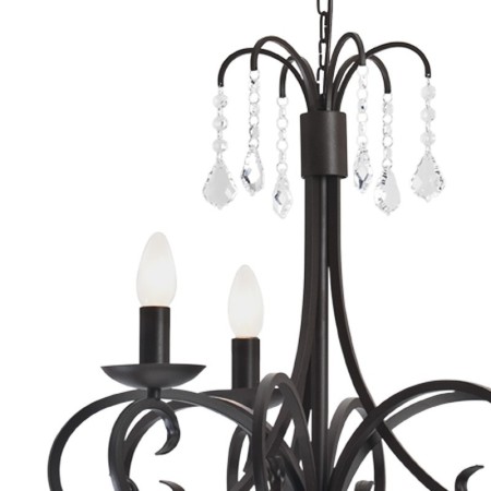 czarna  lampa Argon DIADEMA 6272 żyrandol 3 pł.
